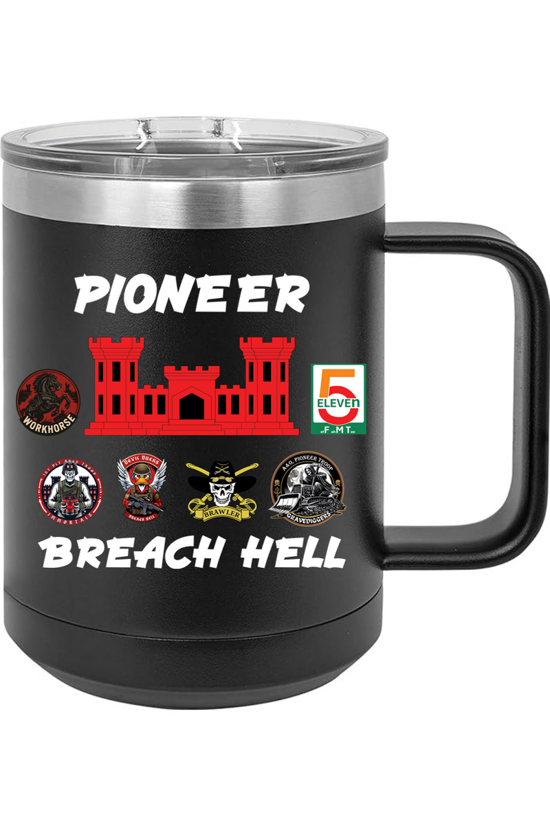 511th Pioneer Troop 15oz Insulated Coffee Mug with Slider Lid