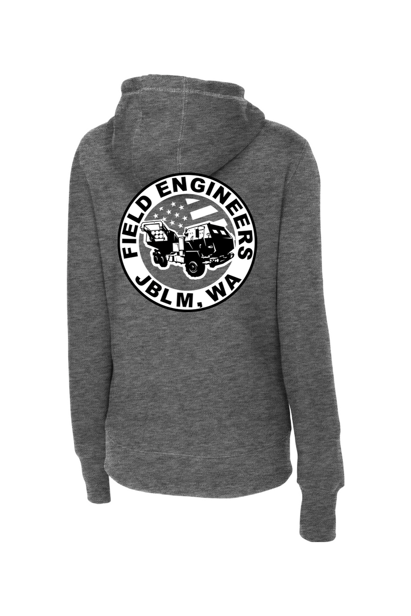 LCLS HIMARS Black Left Chest Design Ladies Pullover Hooded Sweatshirt