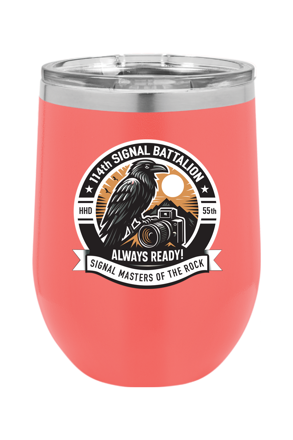 114th Signal Battalion 12oz Insulated Wine Tumbler