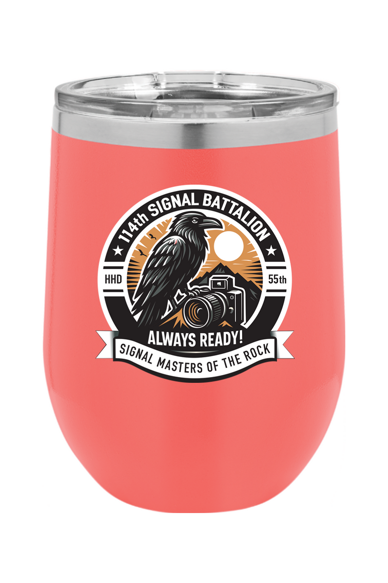 114th Signal Battalion 12oz Insulated Wine Tumbler