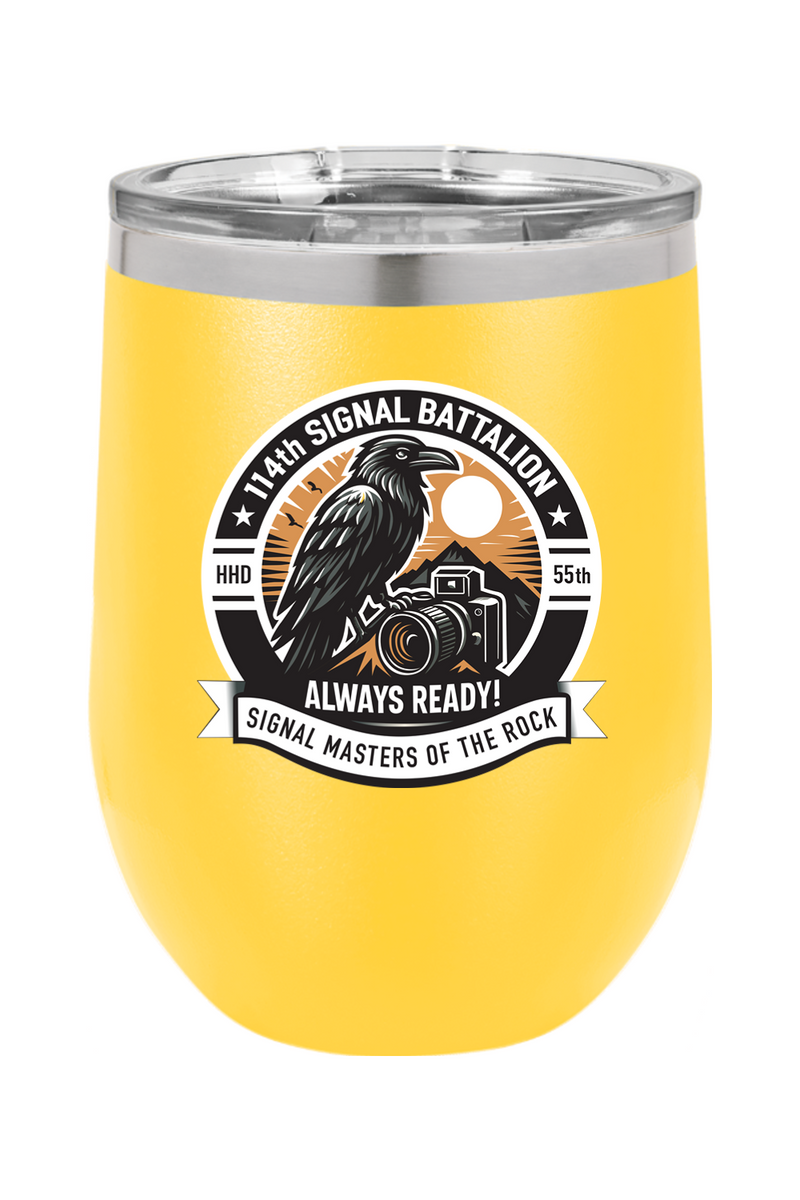 114th Signal Battalion 12oz Insulated Wine Tumbler