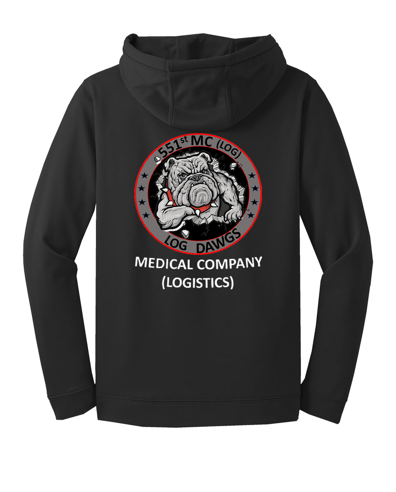 551st Medical Logistics Company Fleece Hooded Pullover