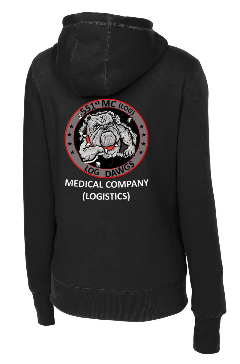 551st Medical Logistics Company Ladies Poly/Cotton Blend Hoodie