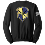 Capabilities Protection Detachment Blend Crewneck Sweatshirt with Right Sleeve Flag - Black