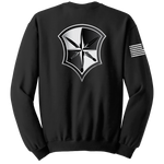 Capabilities Protection Detachment Blend Crewneck Sweatshirt with Right Sleeve Flag - Black