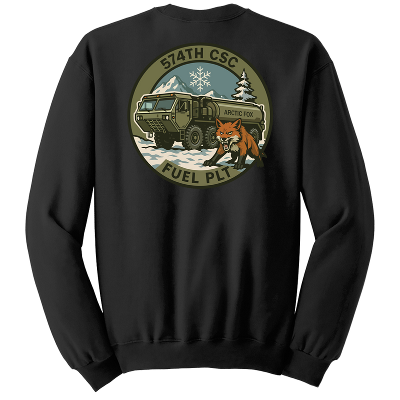 574th CSC Fuel Platoon “Arctic Foxes” Blend Crewneck Sweatshirt