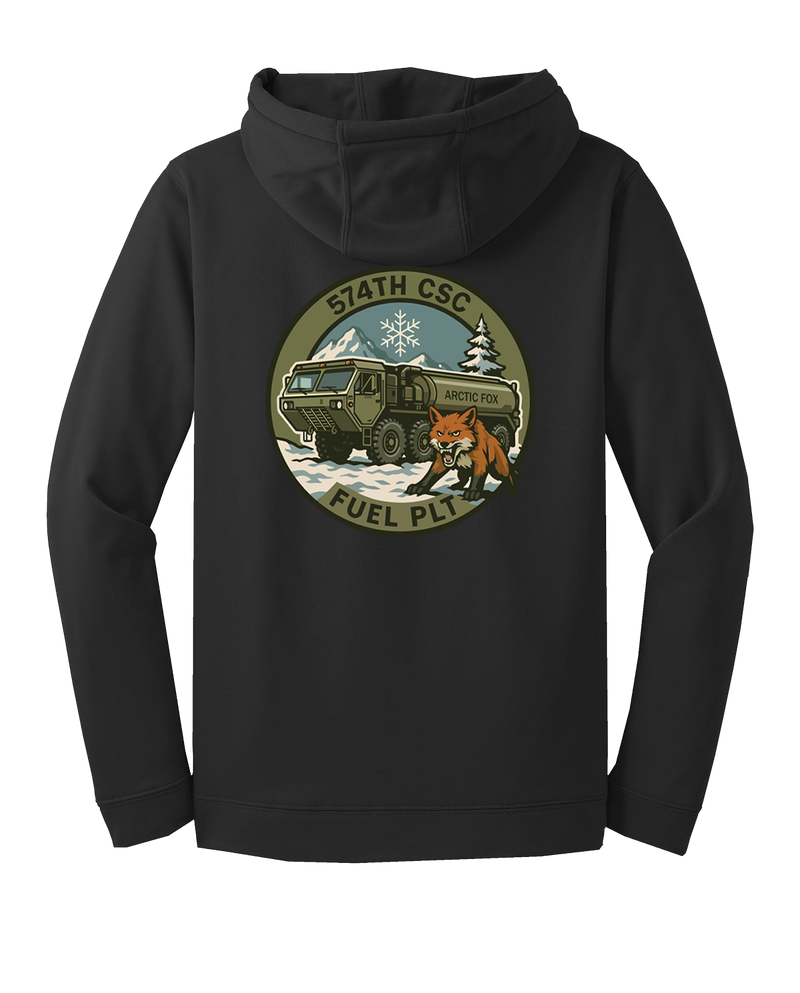 574th CSC Fuel Platoon “Arctic Foxes” Fleece Hooded Pullover
