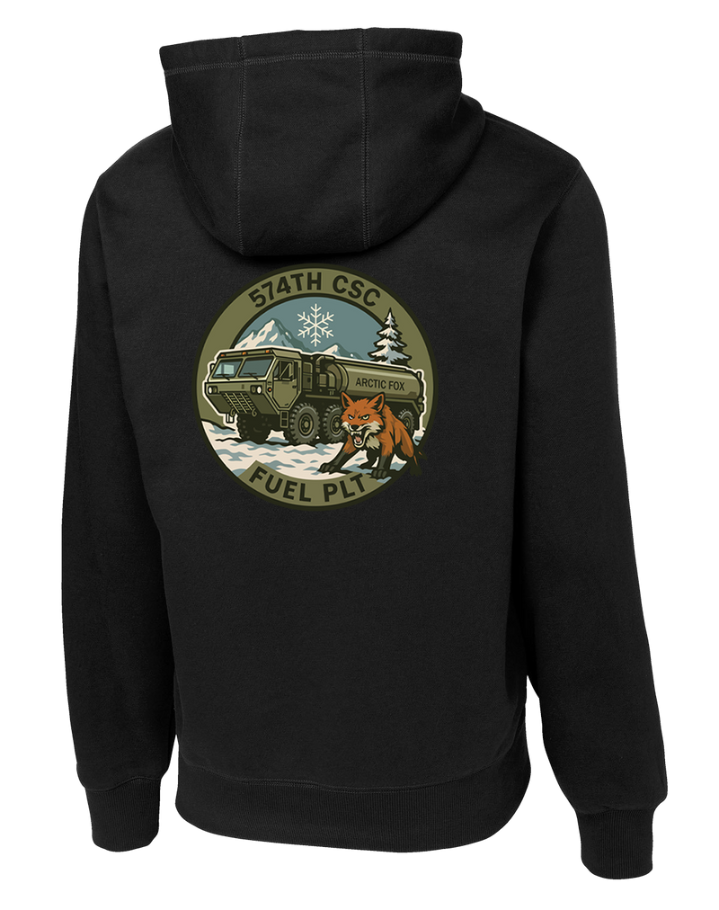574th CSC Fuel Platoon “Arctic Foxes” Poly/Cotton Blend Hoodie
