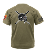 5th BN 5th SFAB AR 670-1 Coyote Brown T-Shirt with Two Sleeve Print