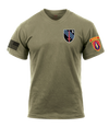 5th BN 5th SFAB AR 670-1 Coyote Brown T-Shirt with Two Sleeve Print