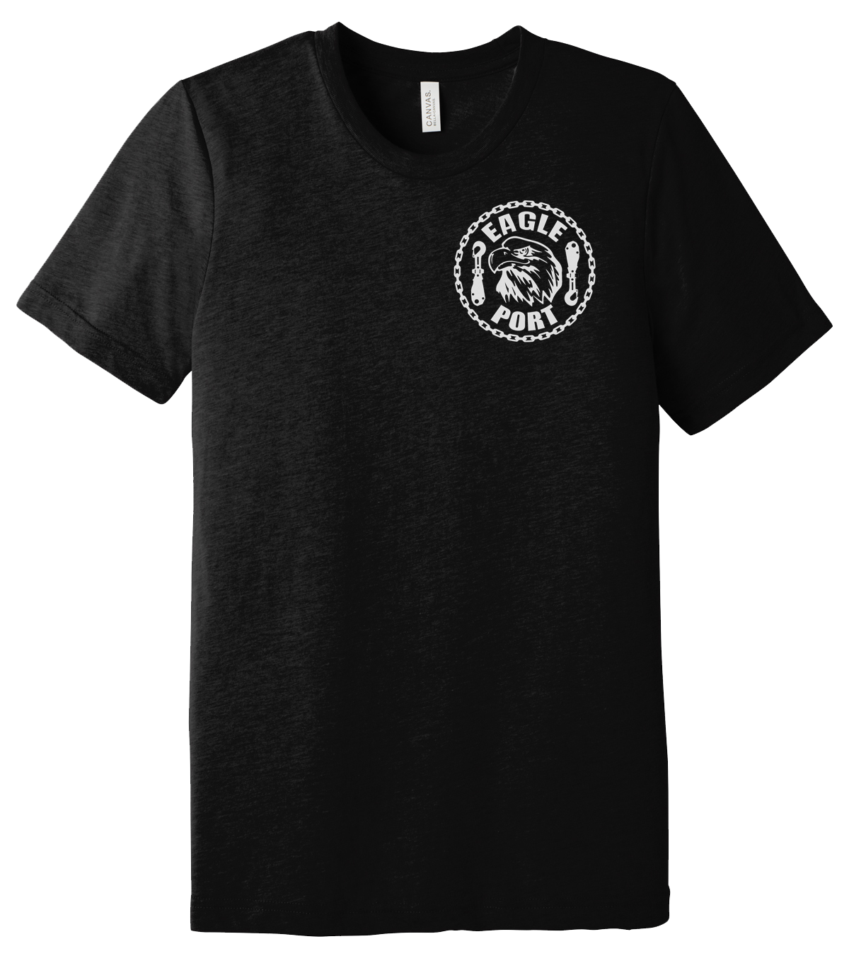 62D Aerial Port Squadron Unisex Triblend Short Sleeve Tee Bulldog Flag Design