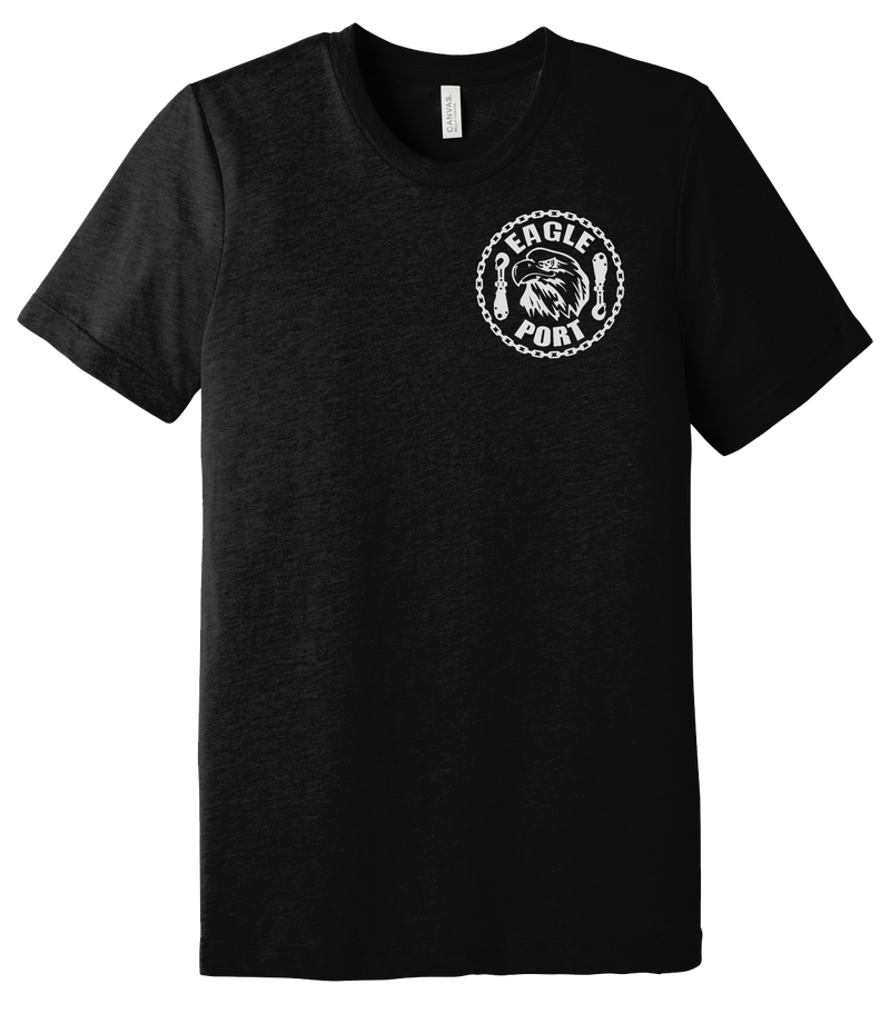 62D Aerial Port Squadron Unisex Triblend Short Sleeve Tee Bulldog Flag Design
