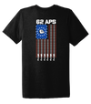 62D Aerial Port Squadron Unisex Triblend Short Sleeve Tee Bulldog Flag Design