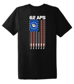 62D Aerial Port Squadron Unisex Triblend Short Sleeve Tee Bulldog Flag Design