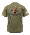 657th FSC AR 670-1 Coyote Brown T-Shirt with a Right Sleeve Flag