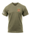 657th FSC AR 670-1 Coyote Brown T-Shirt with a Right Sleeve Flag