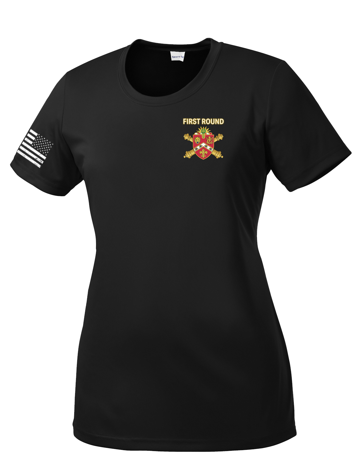 657th FSC Ladies Competitor Tee with Right Sleeve Flag