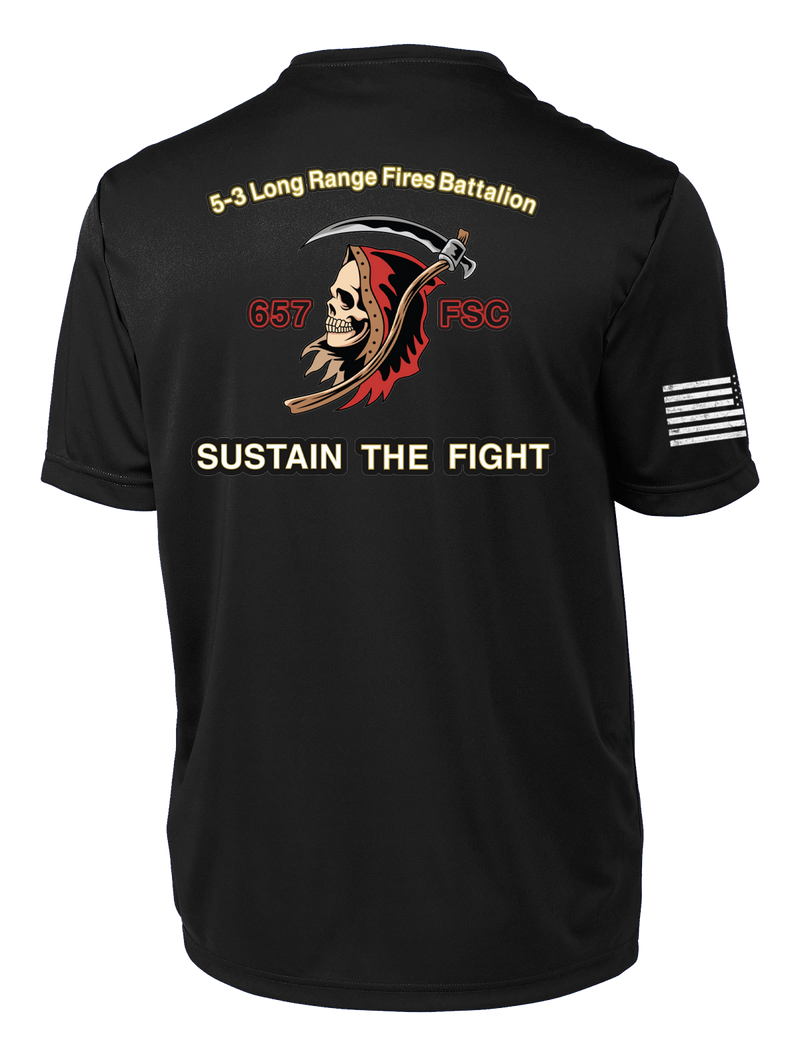 657th FSC Competitor Tee with Right Sleeve Flag