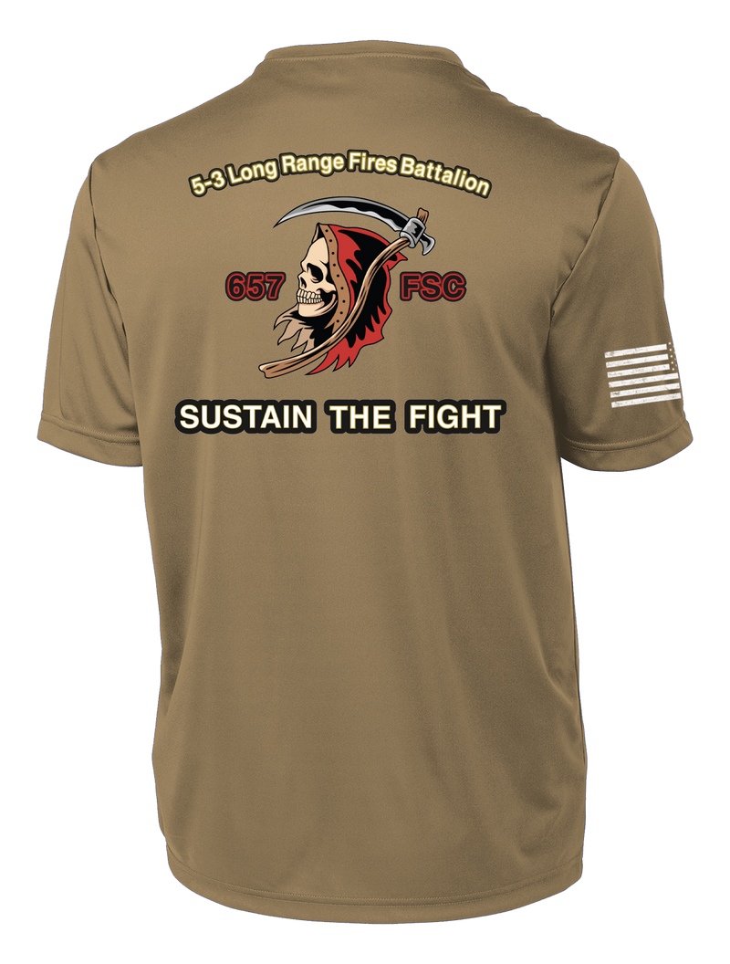 657th FSC Competitor Tee with Right Sleeve Flag