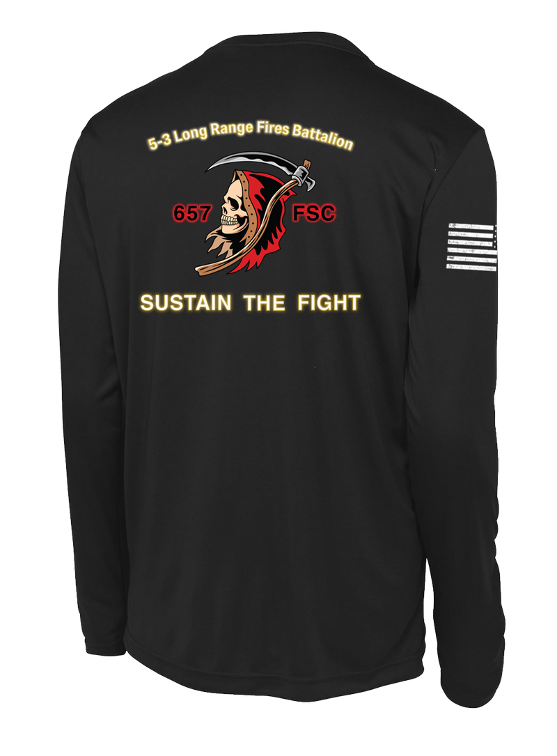 657th FSC Long Sleeve Competitor Tee with Right Sleeve Flag