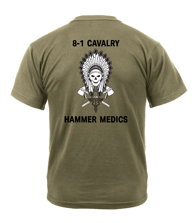 MEDICS 8-1 CAV AR 670-1 Coyote Brown T-Shirt