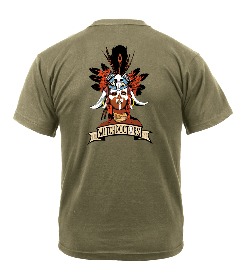 4-23 IN Aid Station AR 670-1 Coyote Brown T-Shirt