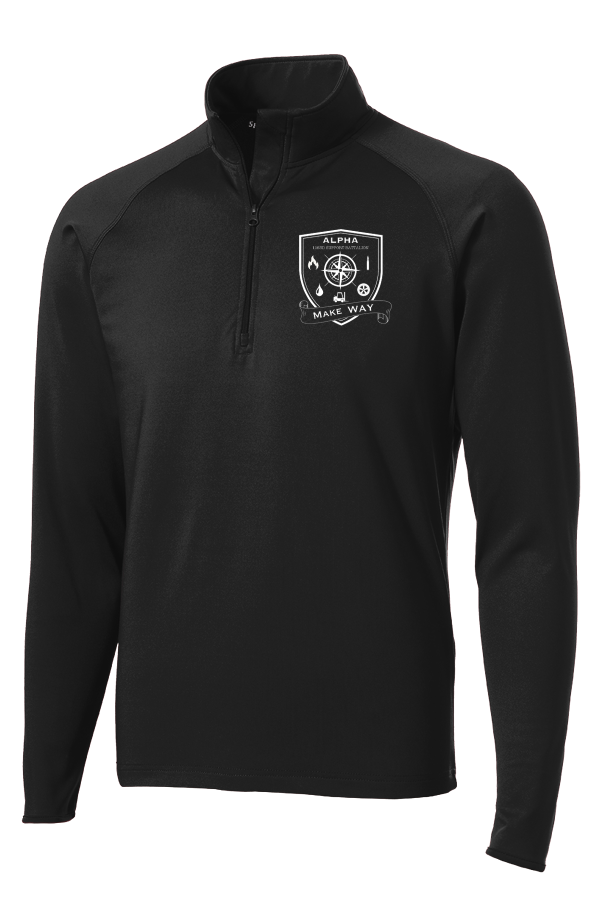 Alpha Company 1163D SPT BN 1/2 Zip Raglan Performance Pullover