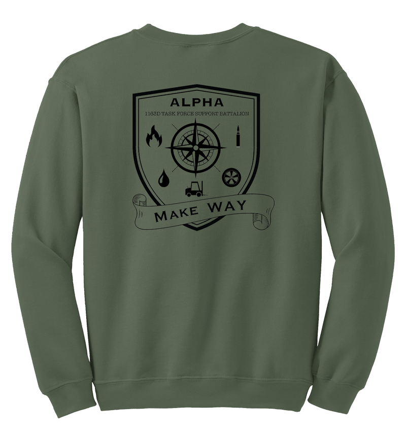 Alpha Company 1163D TF SPT BN Blend Crewneck Sweatshirt