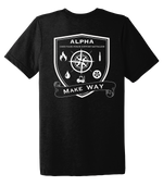 Alpha Company 1163D TF SPT BN Unisex Triblend Short Sleeve Tee with Left Sleeve Print