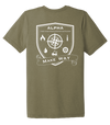 Alpha Company 1163D TF SPT BN Unisex Triblend Short Sleeve Tee with Left Sleeve Print