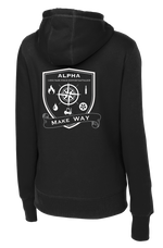 Alpha Company 1163D TF SPT BN Ladies Poly/Cotton Blend Hoodie with Left Sleeve Print