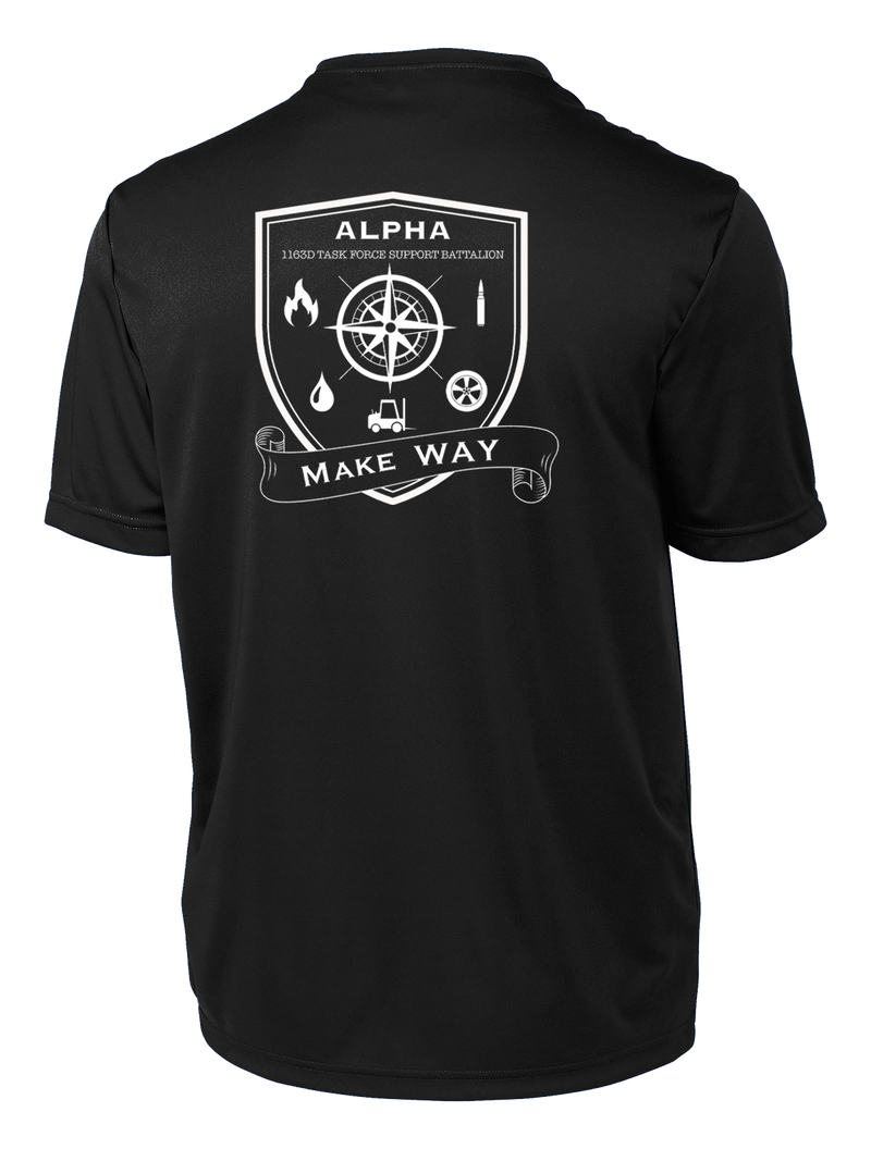 Alpha Company 1163D TF SPT BN Competitor Tee with Left Sleeve Print