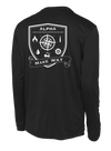 Alpha Company 1163D TF SPT BN Long Sleeve Competitor Tee with Left Sleeve Print