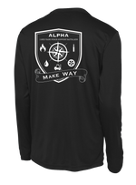 Alpha Company 1163D TF SPT BN Long Sleeve Competitor Tee with Left Sleeve Print