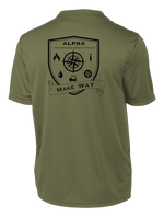 Alpha Company 1163D TF SPT BN Competitor Tee with Left Sleeve Print