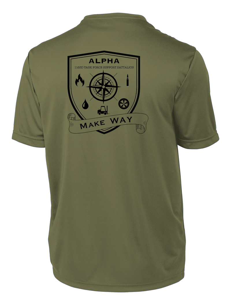 Alpha Company 1163D TF SPT BN Competitor Tee with Left Sleeve Print