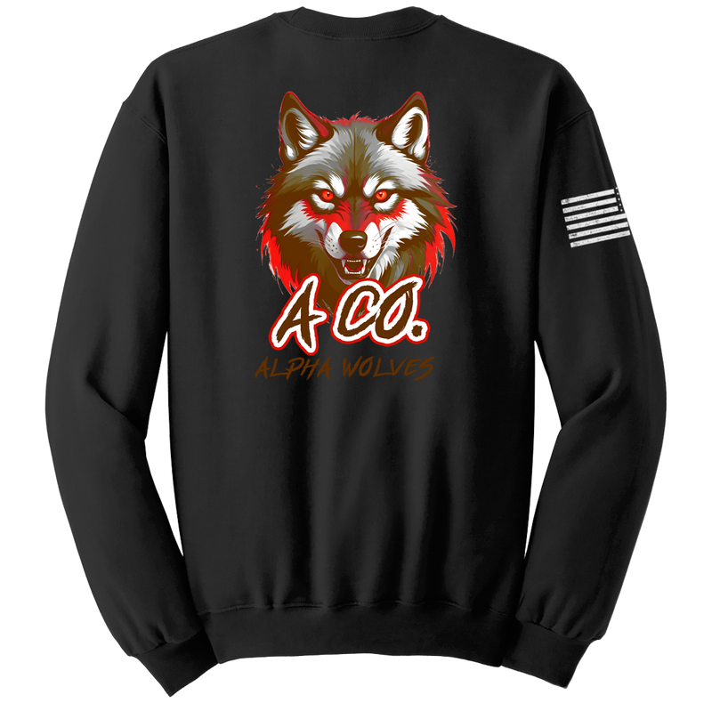 Alpha Company MRB Blend Crewneck Sweatshirt with Right Sleeve Flag