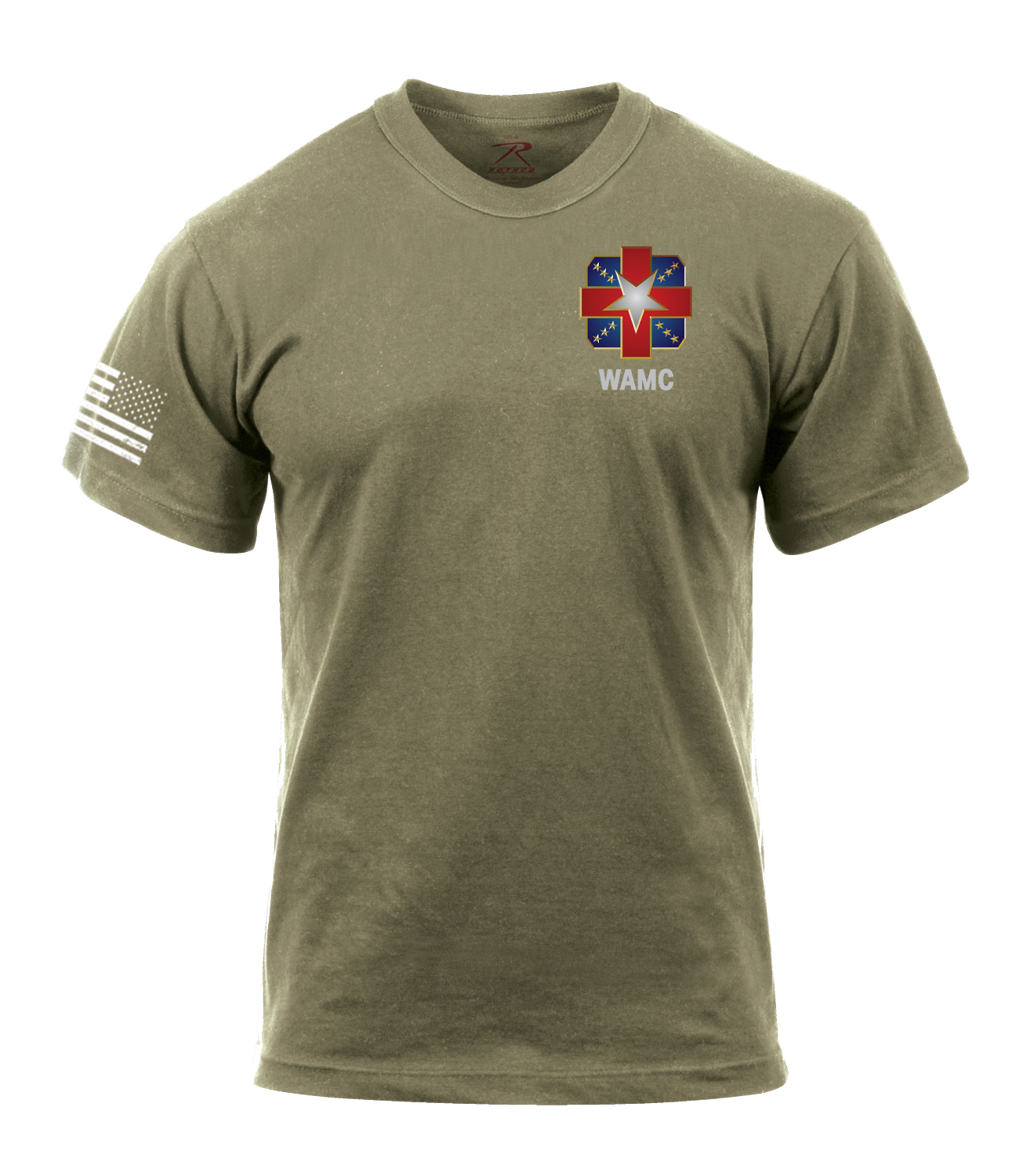 Alpha Company MRB AR 670-1 Coyote Brown T-Shirt with Right Sleeve Flag