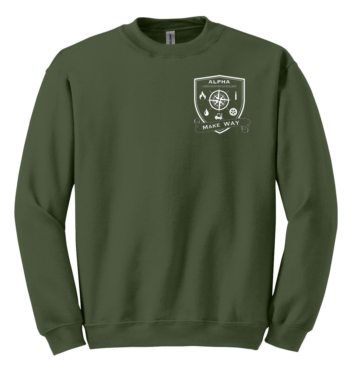 Alpha Company 1163D SPT BN Blend Crewneck Sweatshirt