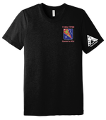 Alpha Company 1163D TF SPT BN Unisex Triblend Short Sleeve Tee with Left Sleeve Print