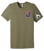 Alpha Company 1163D TF SPT BN Unisex Triblend Short Sleeve Tee with Left Sleeve Print