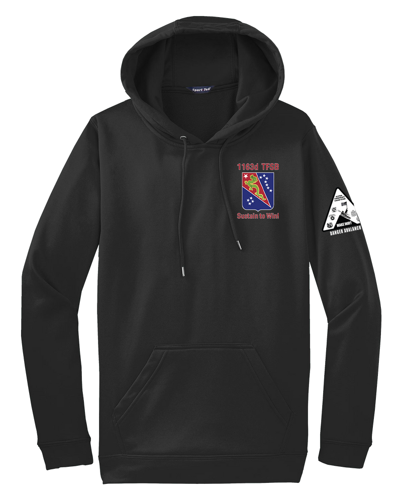 Alpha Company 1163D TF SPT BN Fleece Hooded Pullover with Left Sleeve Print