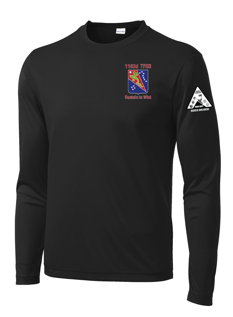 Alpha Company 1163D TF SPT BN Long Sleeve Competitor Tee with Left Sleeve Print