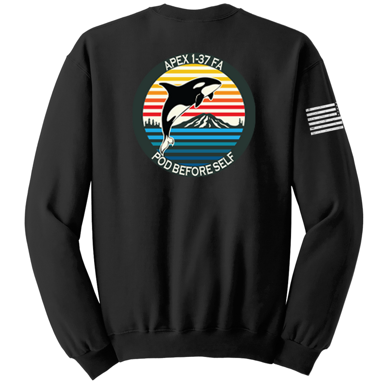 A Battery 1-37 FA Blend Crewneck Sweatshirt with Two Sleeve Print