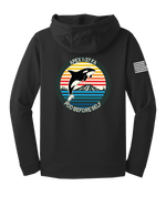 A Battery 1-37 FA Fleece Hooded Pullover with Two Sleeve Print