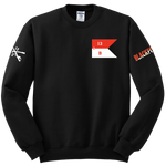 B Troop 2-13 CAV Blend Crewneck Sweatshirt with Two Sleeve Print