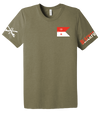 B Troop 2-13 CAV Unisex Triblend Short Sleeve Tee with Two Sleeve Print