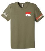 B Troop 2-13 CAV Unisex Triblend Short Sleeve Tee with Two Sleeve Print