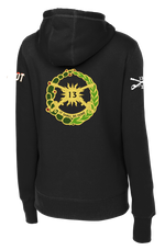 B Troop 2-13 CAV Ladies Poly/Cotton Blend Hoodie with Two Sleeve Print