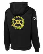 B Troop 2-13 CAV Poly/Cotton Blend Hoodie with Two Sleeve Print